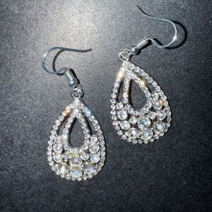 Elegant Silver Teardrop Earrings